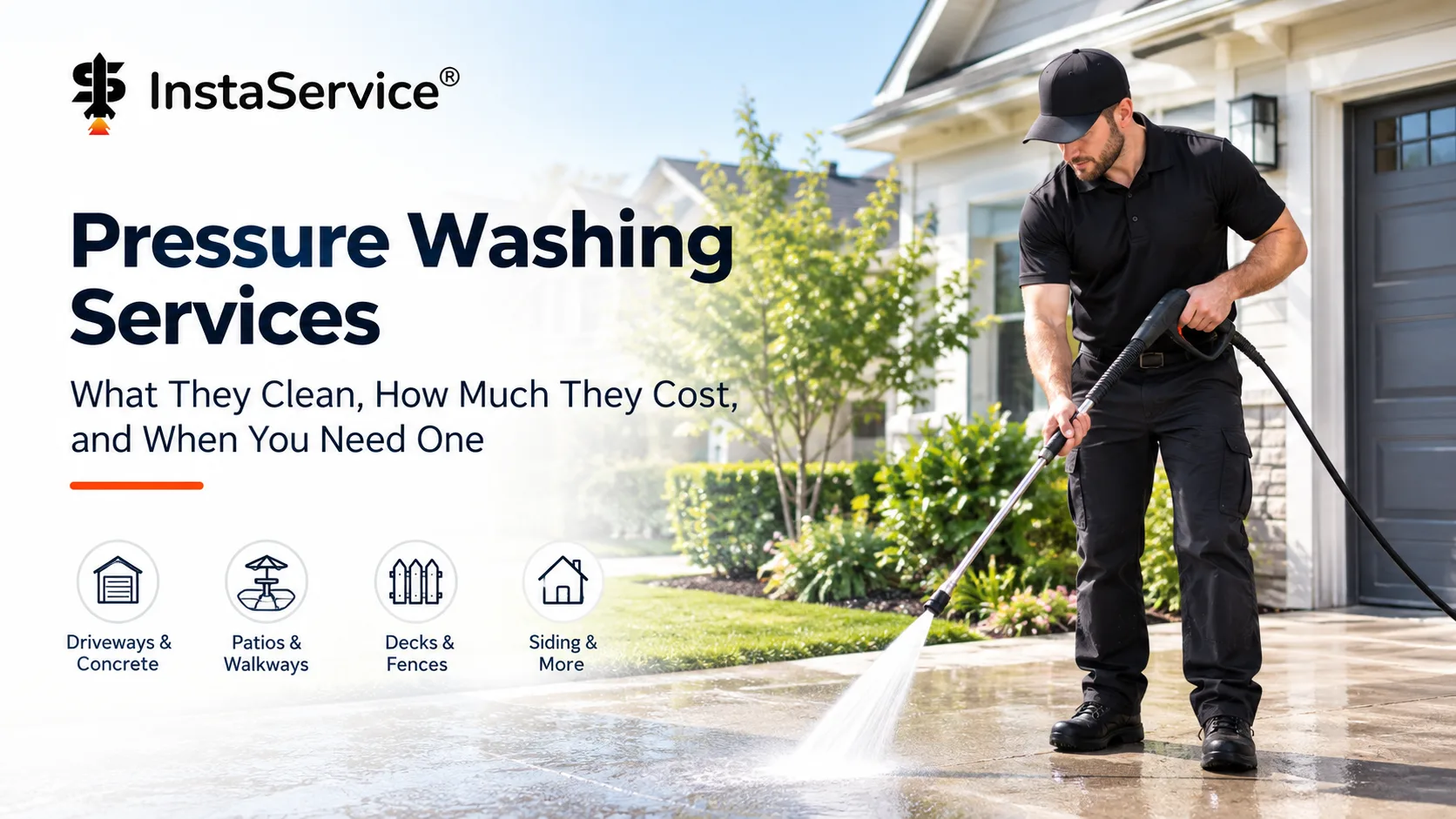 Pressure Washing Services: Costs, Surfaces & When to Hire