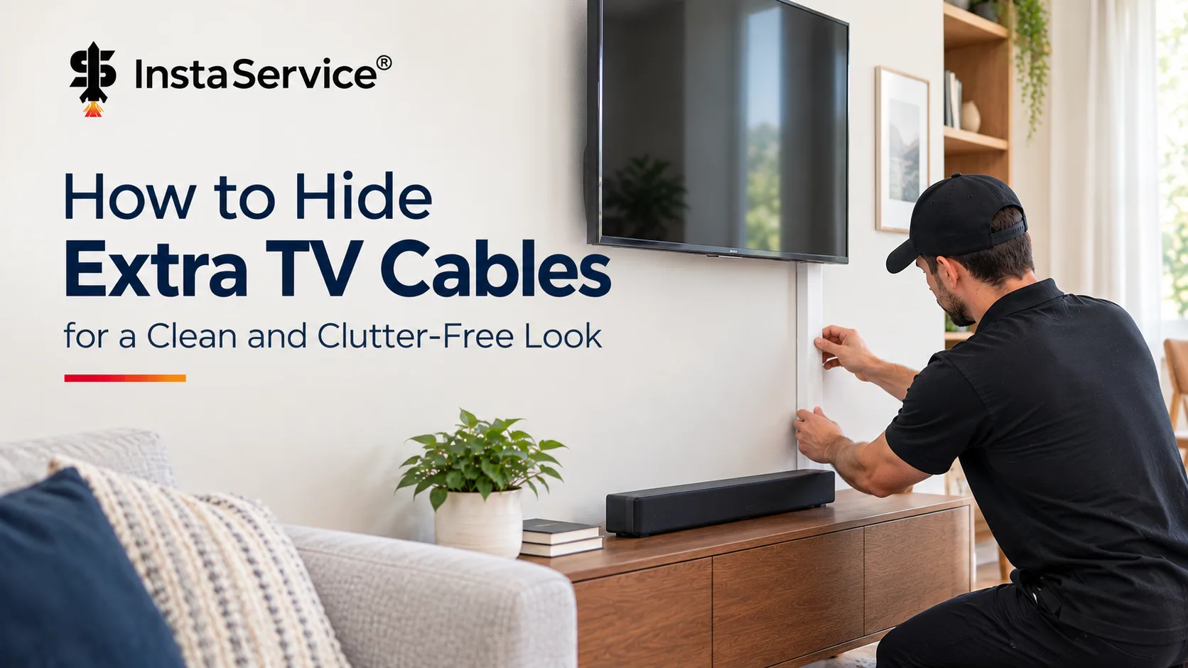 Hide TV Cables for a Clutter-Free Look